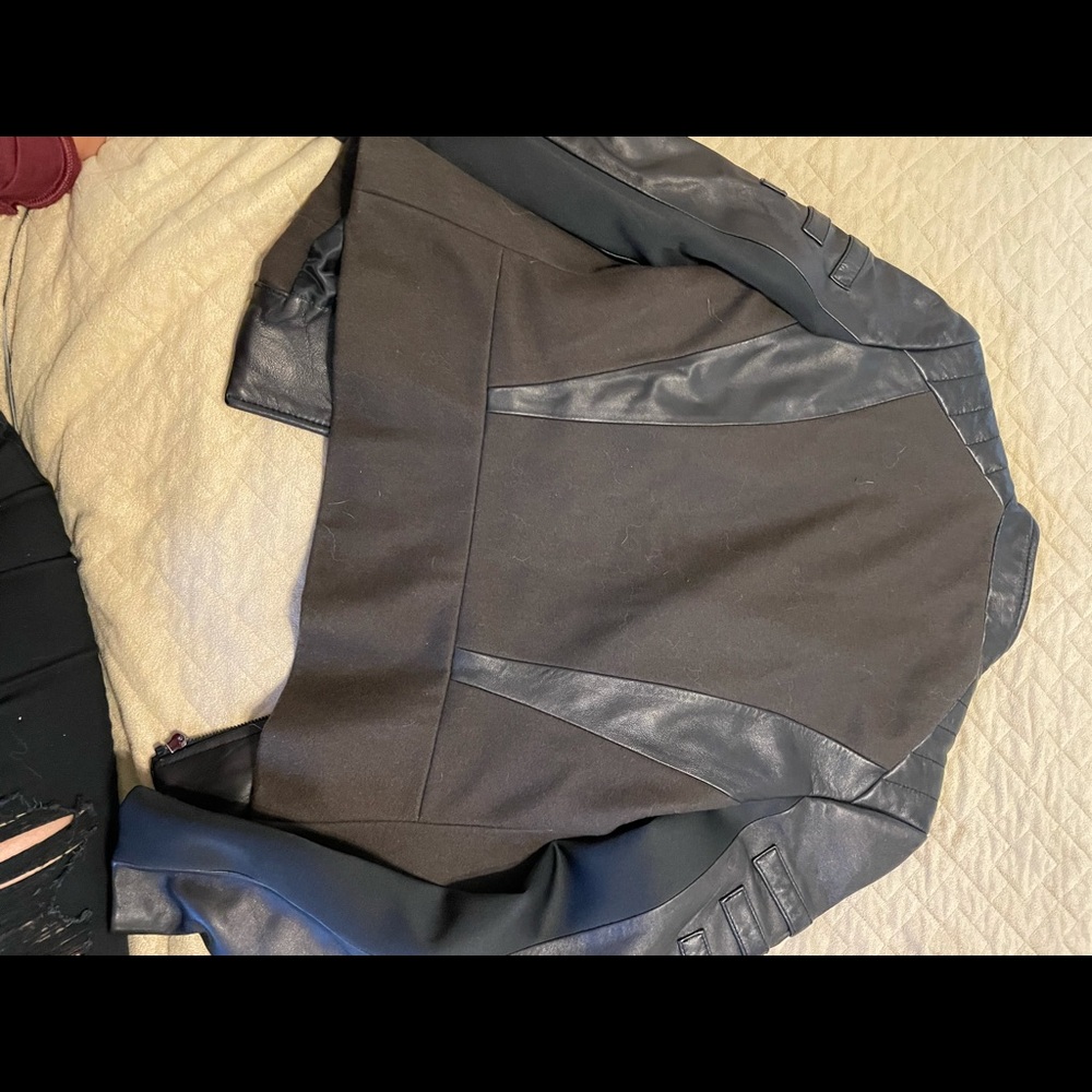 French Connection - Leather/Wool Jacket - image 6